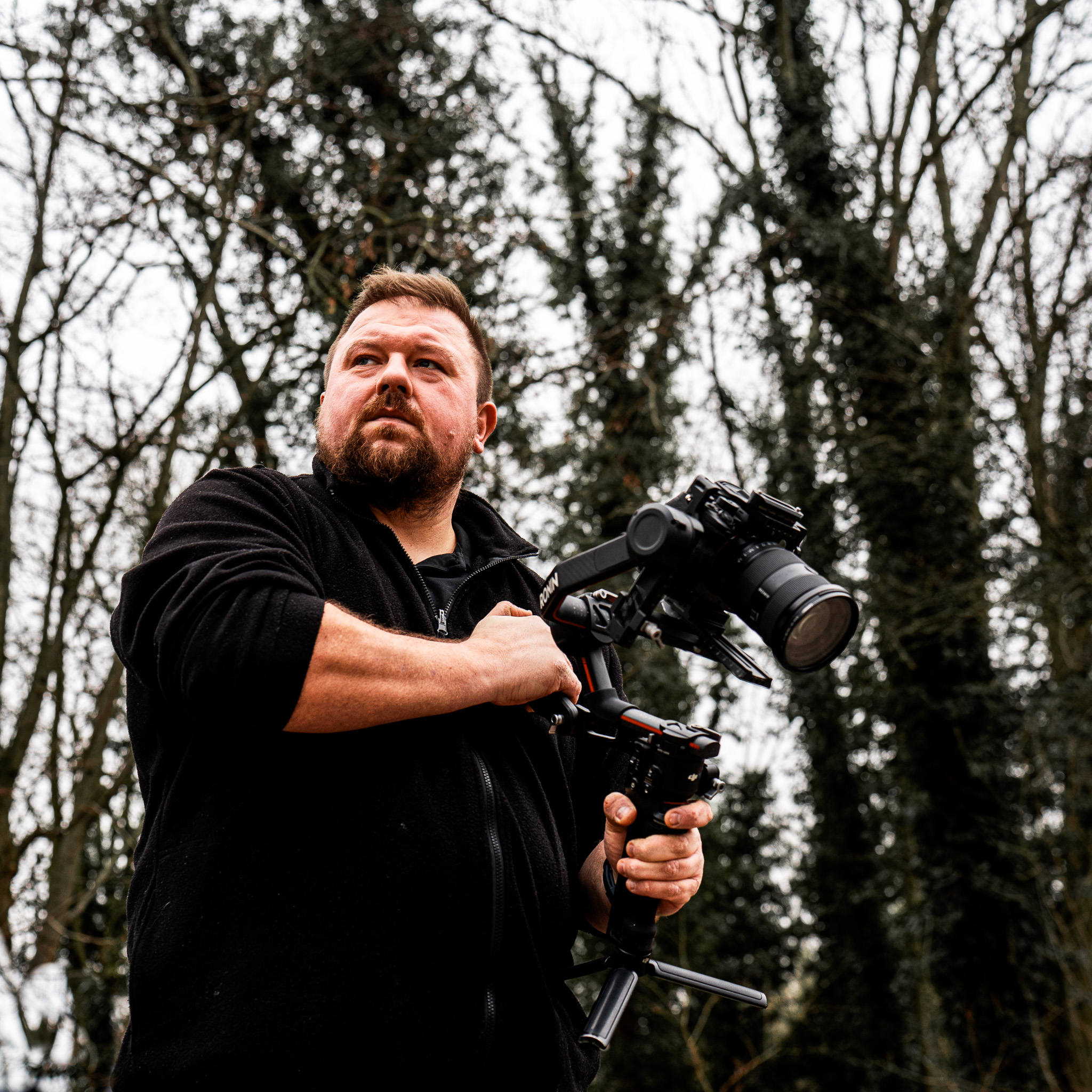 Chris with camera equipment